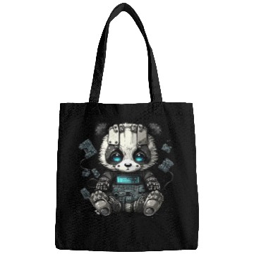 Discover Cute cyber panda Bags