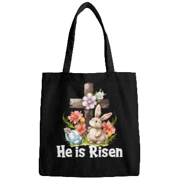 Discover He Is Risen Cute Bunny Christianity Cross Bags