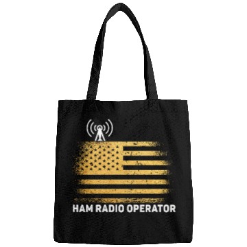 Discover Ham Radio Operator US Flag Bags
