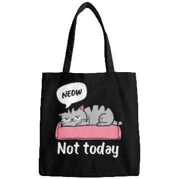 Discover Funny Lazy Bored Cat | For Cat Mom Cat lovers Bags