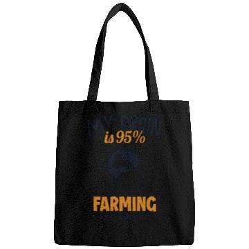 Discover My Brain is 95% Farming Agriculture Rancher Farmer Bags