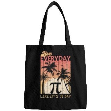 Discover Live Everyday Like It's Pi Day - Funny Math Bags