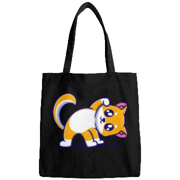 Discover Cute dog cartoon icon illustration gift Bags