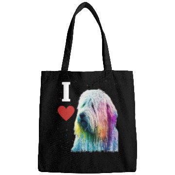 Discover Colorful komondor dog cute doggy Neon breed colore Bags