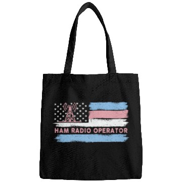Discover Ham Radio Operator US Flag Bags