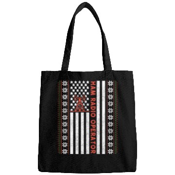 Discover Ham Radio Operator US Flag Bags