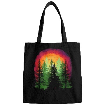Discover Forest sunrise sunset nature trees Bags