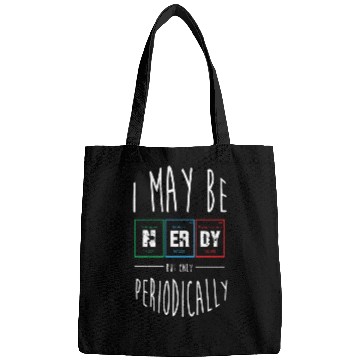 Discover Funny Nerd Science Chemistry Nerdy Periodic Table Bags