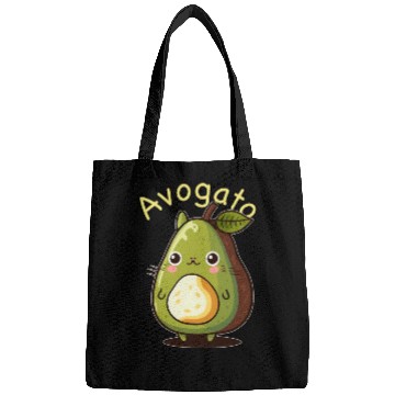 Discover Cute Japanese Avogato Kawaii Anime Avocado Cat Bags