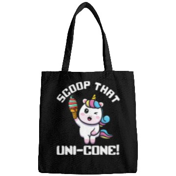 Discover Rainbow Cute Unicorn Ice Cream Lover Mythical Bags