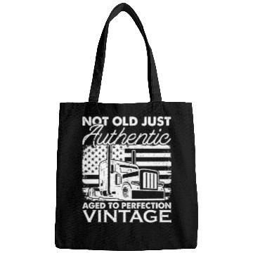 Discover Truck Driver Us Flag Old Man Trucker Bags