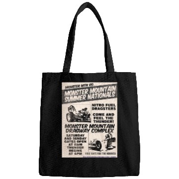 Discover Vintage Hot Rod Classic Drag Racing Poster Bags