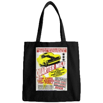 Discover Vintage Hot Rod Classic Drag Racing Poster Bags