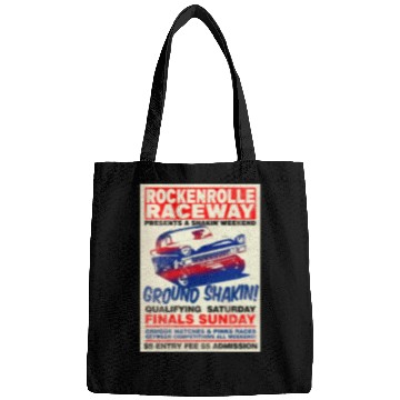 Discover Vintage Hot Rod Classic Drag Racing Poster Bags