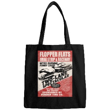 Discover Vintage Hot Rod Classic Drag Racing Poster Bags