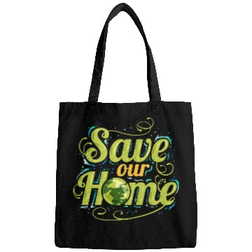 Discover Logo Save Our Home For Earth Day Bags