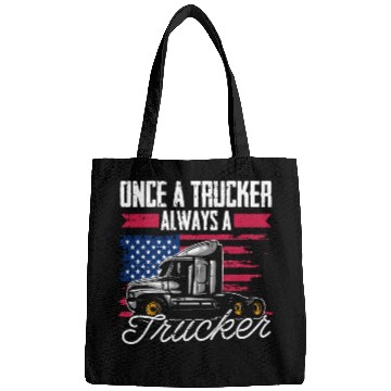 Discover Truck Driver Us Flag Old Man Trucker Bags