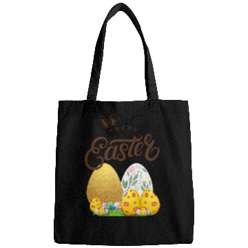 Discover Happy easter sayings egg bunny Bags
