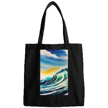 Discover Ocean Waves Painting Design Bags