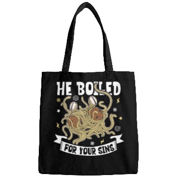 Discover Atheist Atheism Flying Spaghetti Pastafarianism Bags