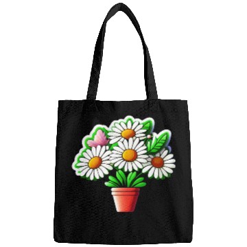Discover Daisy Flower Sticker Bags