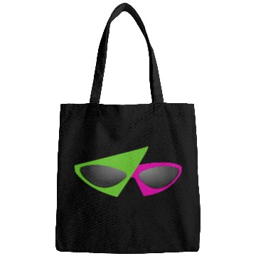Discover 80s Retro Green and Pink Glasses Bags