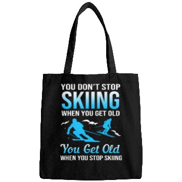 Discover Funny Skiing Ski Lover Skier Ski Instructor Bags