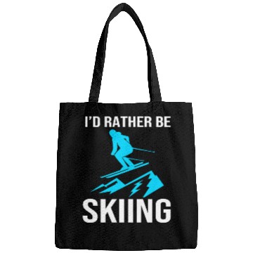Discover Skier Ski Lover Id Rather Be Skiing Bags