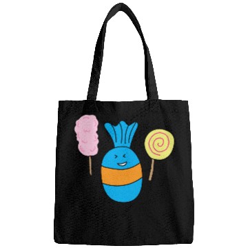 Discover Cute Candy Holding Lollipop And Cutton Candy Bags