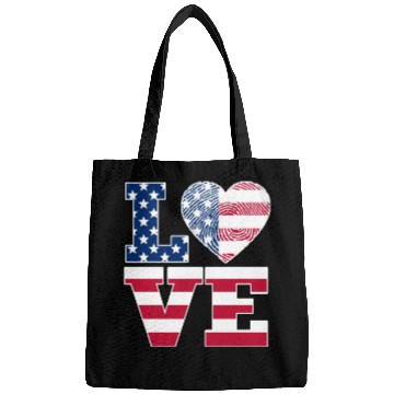Discover Usa Love USA Flag Bags