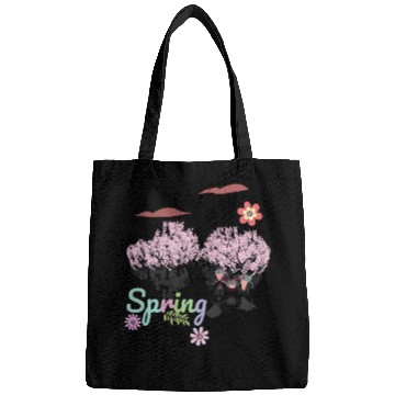 Discover Seasons Greetings for Spring, Happy Spring Graphic Bags