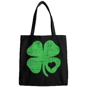 Discover Green Four Leaf Clover Heart - St Patricks Day4 le Bags
