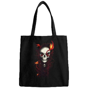 Discover Ensnared Horror Skull Entwined in Red Plants Bags