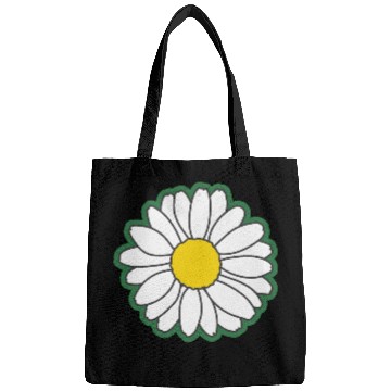 Discover green daisy flower Bags