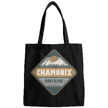 Discover Chamonix Mont Blanc France Vintage Hiking Design Bags