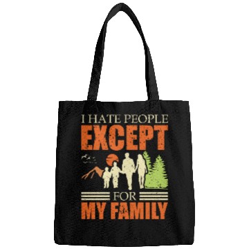 Discover I Hate People Except For My Family Cool Dad Bags