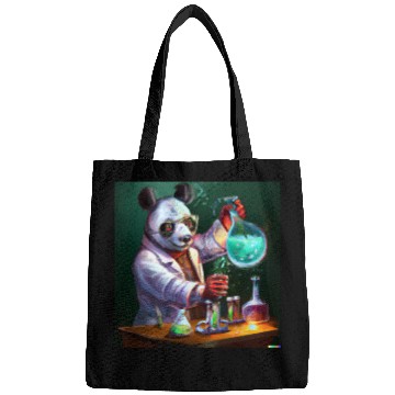 Discover Genius Panda: Whimsical Scientist Design Bags
