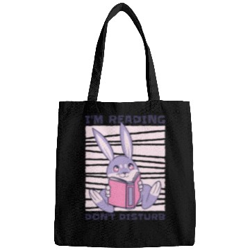 Discover Studying Rabbit Lover Reading Books Student Bags