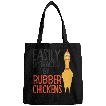 Discover Rubber Chicken Enthusiast Loud Scream Yellow Bags