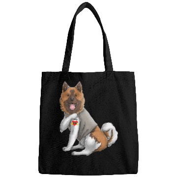 Discover American Akita I Love Mom Tattoo Dog Mothers Day Bags
