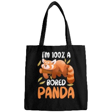 Discover Red Panda Bored Cute Animal Lazy Animal Lover Bags