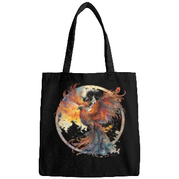 Discover Fire Phoenix Watercolor Clipart Bags
