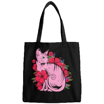 Discover Cat Owner Pet Kitten Sphynx Cat With Flowers Bags