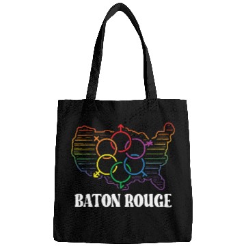 Discover Baton Rouge Pride Month Pride Flag LGBT Community Bags