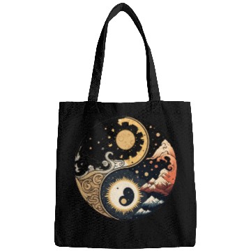 Discover Sun and moon yin yang Bags
