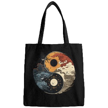 Discover Sun and moon yin yang Bags