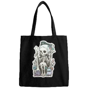 Discover cute Tarot Card Skeleton Nu Goth Bags