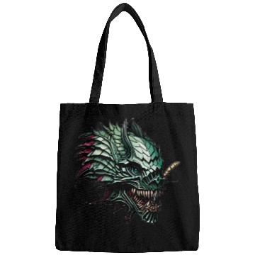 Discover Sharp toothed Menace A Scaly Green Monster Bags