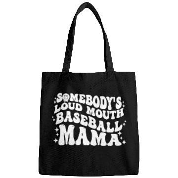 Discover Somebody's Loud MOUTH Baseball Mama Bags