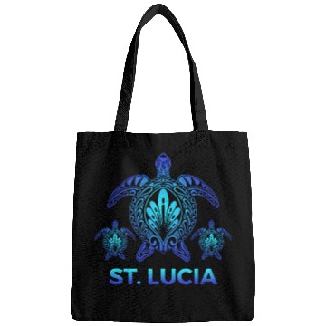 Discover Vintage St. Lucia Ocean Blue Sea Turtle Souvenirs Bags